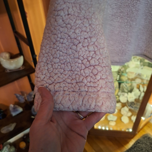 Women's Time & Tru Pinkish Lilac Fleece Teddy Pullover 3/4 Zip Sz 1X - Picture 3 of 12